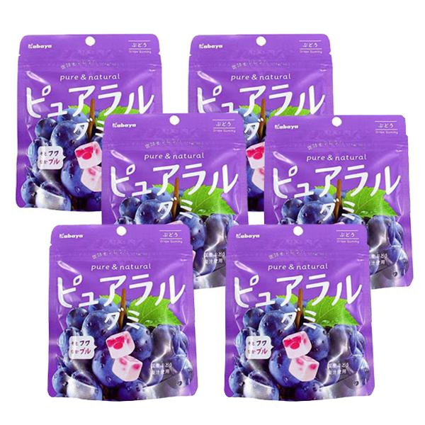 Gambar [KABAYA Japan] 58g Pureral Gummy Pure & Natural Grape #candy ame impor - 6pc @65k dari Toko Si Centil Tokopedia undefined Tokopedia