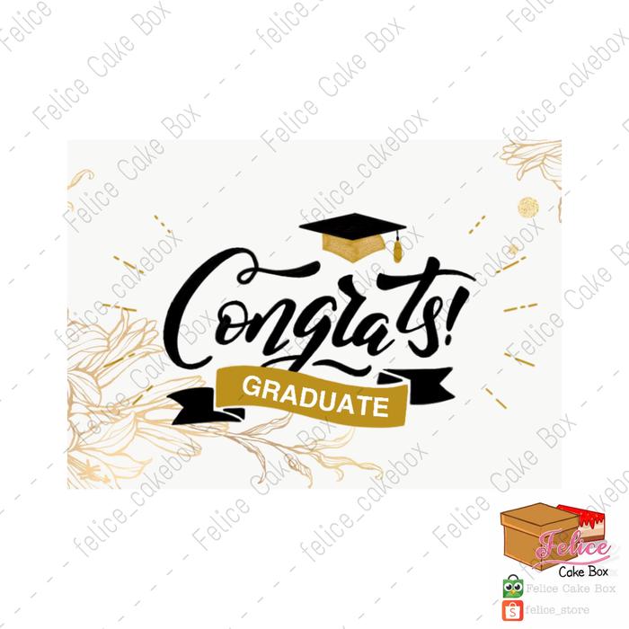Gambar HAPPY GRADUATION CARD / KARTU UCAPAN WISUDA / GRADUATION GREETING CARD - HG01 dari Felice Cake Box undefined Tokopedia