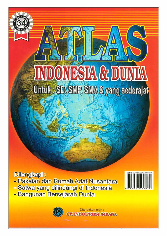 Gambar Buku Atlas - Merah Kecil dari Cahaya Indah Store one undefined Tokopedia