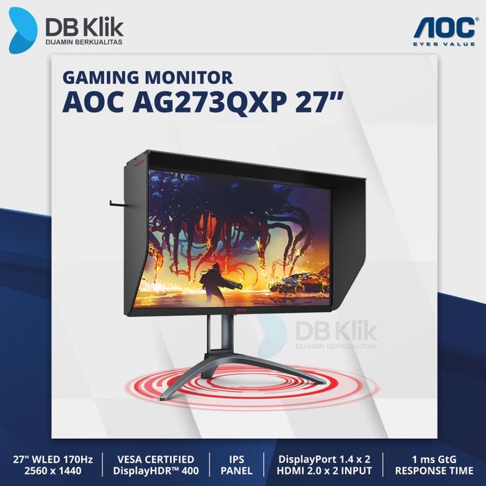 LED Monitor Gaming AOC AG273QXP 27" 170Hz QHD HDMI DP - AOC AG273QXP