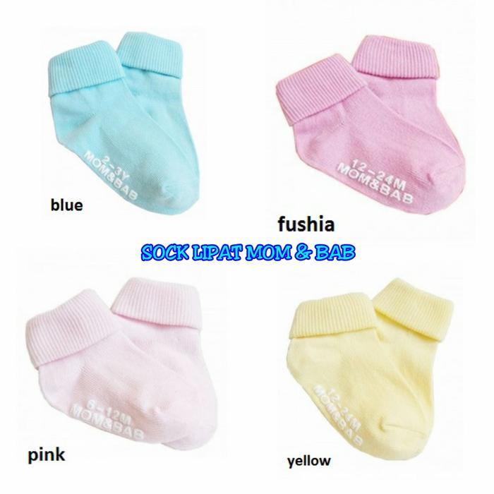 Jual mom n bab sock lipat solid FUSHIA, 12-24M Kota Surabaya