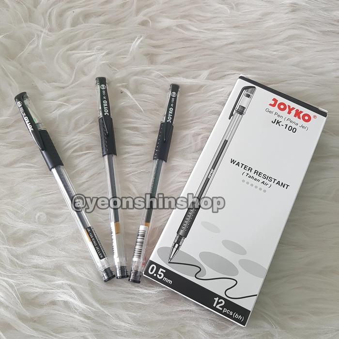 Gambar Pulpen Joyko Water Resistant ~ Joyko Gel Pen JK100 0.5 mm Original - Hitam, ECER 1 PCS dari Yeonshin Shop undefined Tokopedia