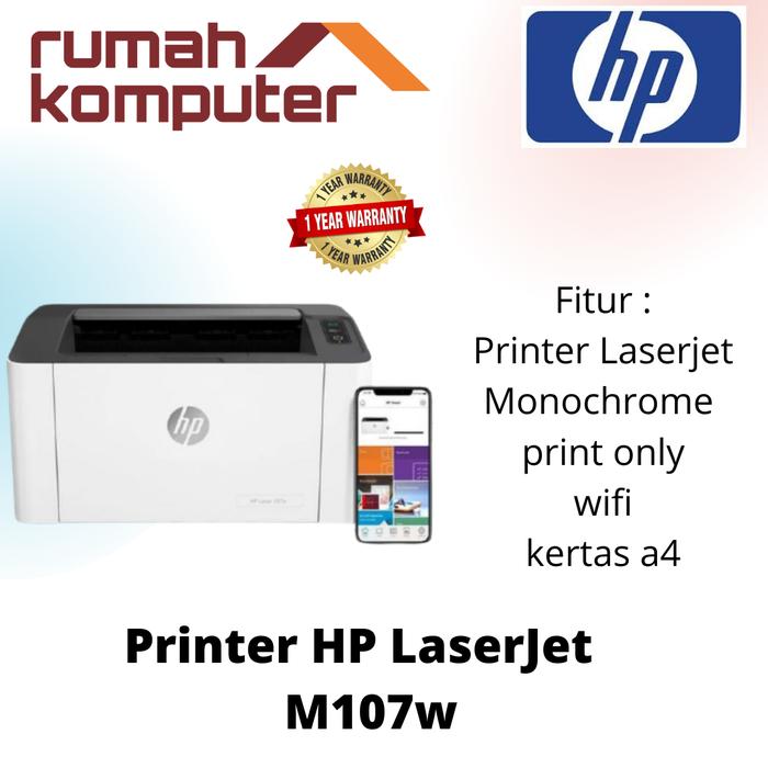 Jual Printer HP Laser Jet 107W Printer Laserjet Wifi murah include Toner -  Kab. Sleman - Rumah Komputer Jogja | Tokopedia