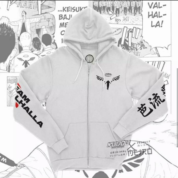 Gambar Sweater Jaket Pria Tokyo Revengers Valhala Team Sano Manjiro Mikey - Putih, M dari LuckyStore Pedia undefined Tokopedia