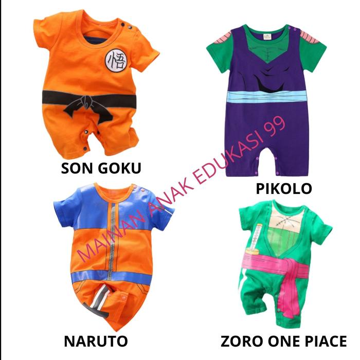Baju Bayi Cowok Jumper Lengan Panjang dragon ball import Korea 0-3 Bulan,  Pikolo