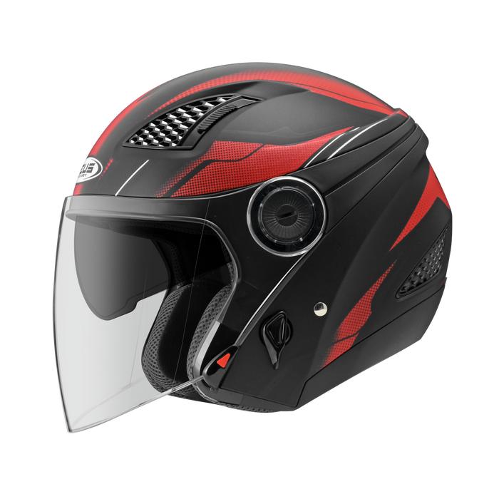 Visor Zeus Open Face Promo ZEUS ZS 826 BLACK GLOSSY FULL FACE