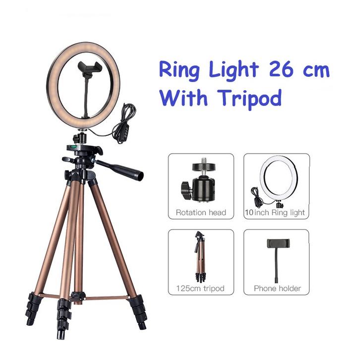 Tripod Stand With Ring Light ON AIR Ring Light Pro 10” LED Ring