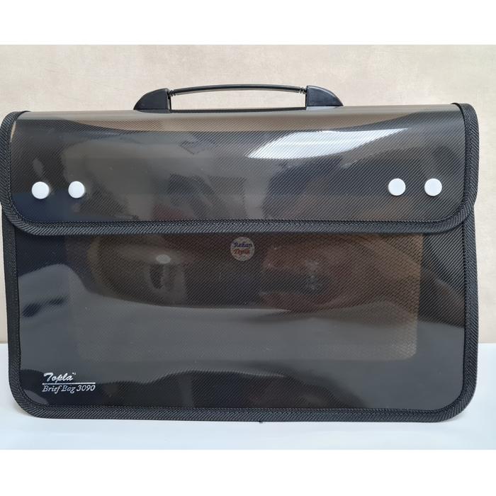 Gambar Map Plastik Bag Kancing tas dokumen Sekolah / BriefBag 3090 TOPLA - Hitam dari Rekan Topla undefined Tokopedia