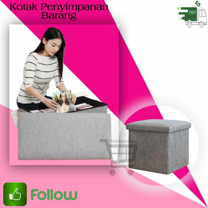Gambar Kotak Barang Creative Storage Box Stool Multifungsi Kursi Sofa Lipat dari PerlahanPasti undefined Tokopedia