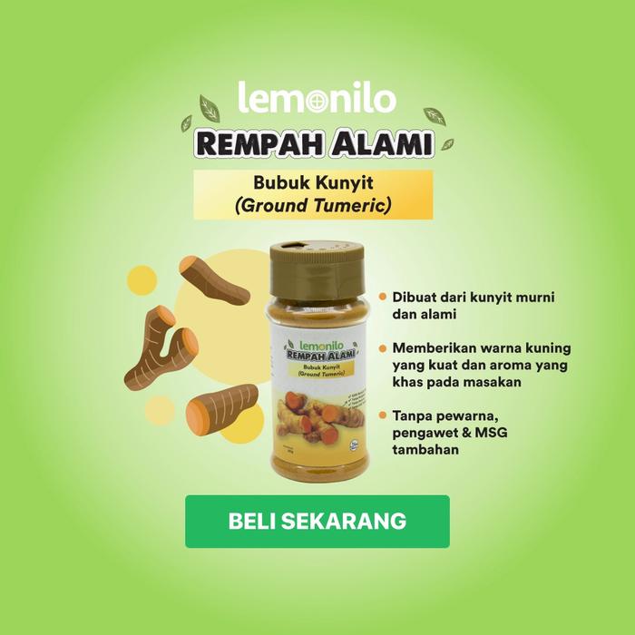 Gambar BUBUK KUNYIT LEMONILO (GROUND TUMERIC) 40gr dari SEHATIhealthystore undefined Tokopedia