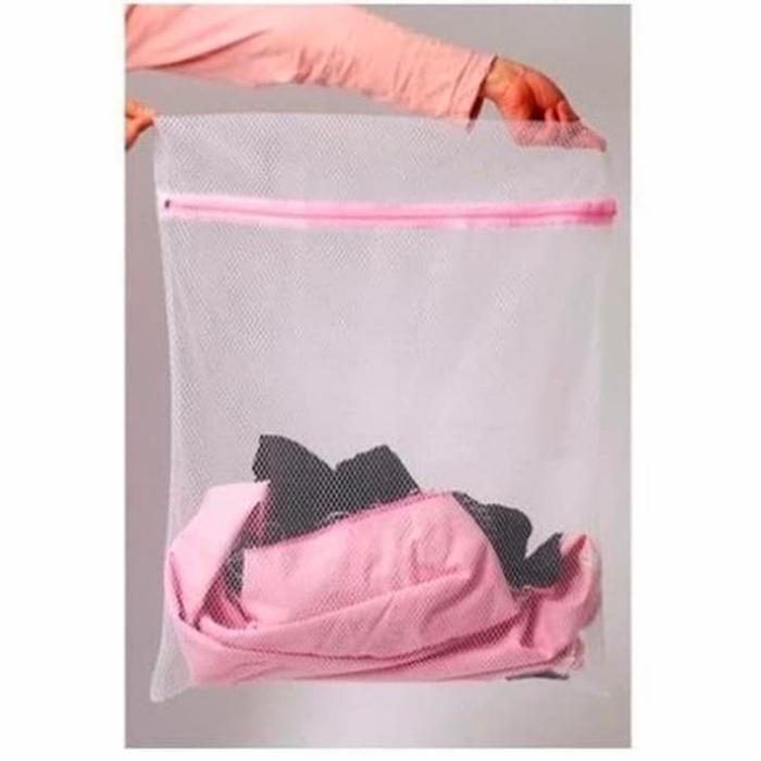 Gambar Laundry Net Washing Bag Kantong Jaring Pakaian Mesin Cuci Zipper - 40x30 dari White Scarlet undefined Tokopedia