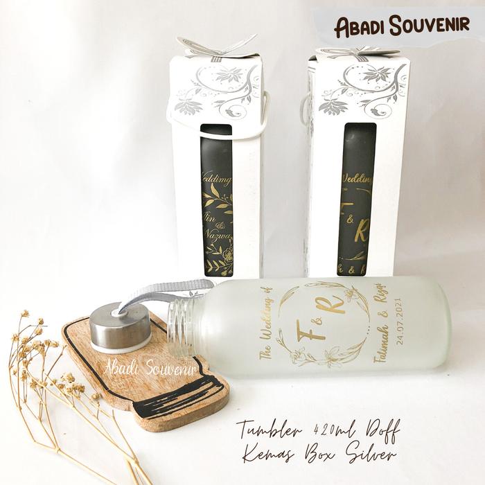 Gambar Souvenir Tumblr Bening 420ml + Sablon dan Kemasan - Box Silver, Dengan Sablon dari Abadi Souvenir Store undefined Tokopedia