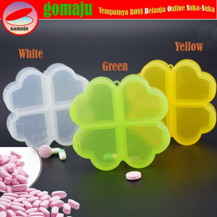 Gambar PILL BOX TEMPAT OBAT MEDICINE STORAGE KOTAK OBAT MODEL FLOWER-3 WARNA - Yellow dari Gomaju TikStor undefined Tokopedia
