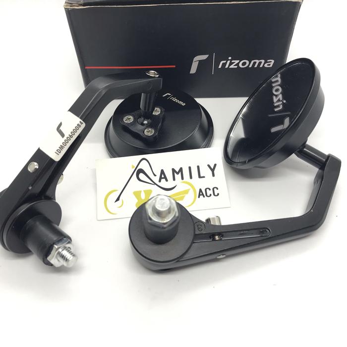 Gambar Spion Jalu Bulat Rizoma Bar End Rizoma Mirror Motor Universal - Kaca Bening dari Family Line undefined Tokopedia