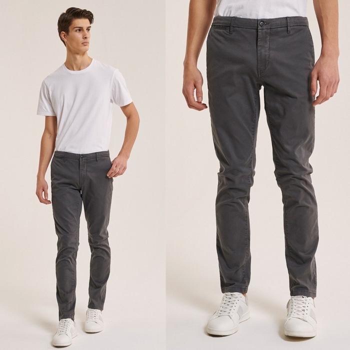 Jual Cole Slim Fit Chinos - Charcoal 