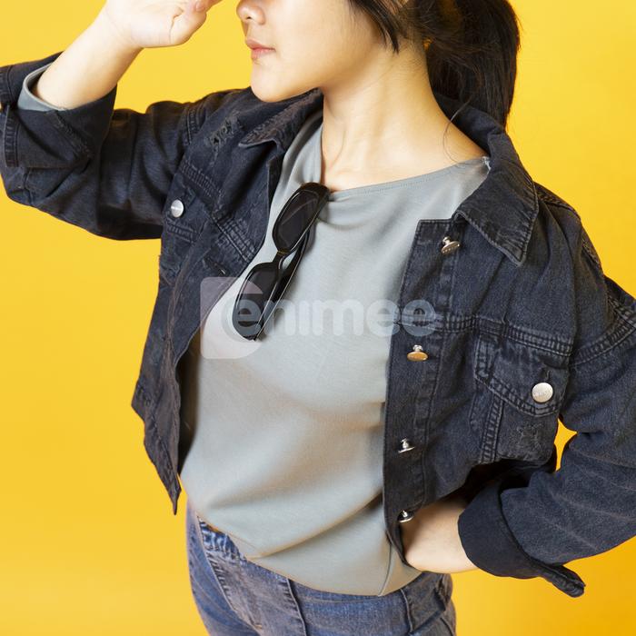 Jual Demi Jacket Jeans Snow Black 