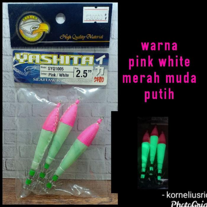 Gambar SEAHAWK YASHITA SIZE 2.5 / 6CM / ±4GRAM ISI 3PC UMPAN SOTONG APOLLO - Pink - Putih dari FISHING CORNER MENTOK undefined Tokopedia