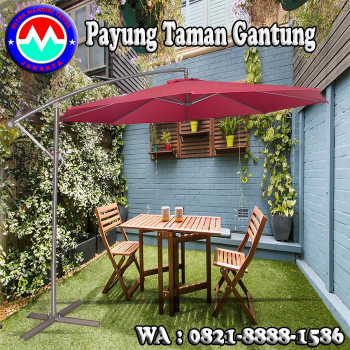 Gambar Payung Tenda Taman Gantung Super Lux Diameter 2.90 meter - Merah maron dari Grosir aneka tenda undefined Tokopedia