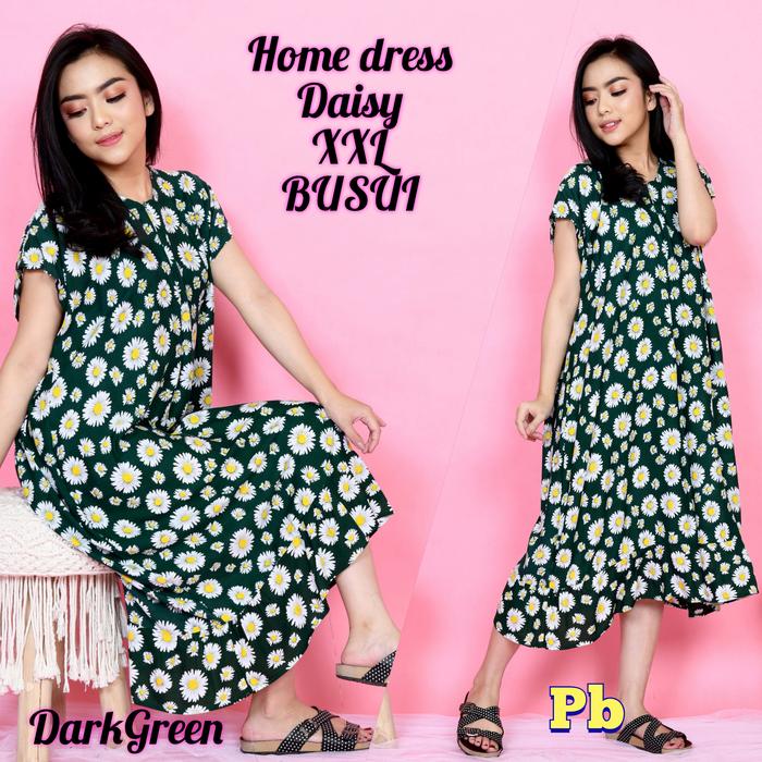 Gambar Daster Habel Rempel Jumbo Daisy - ijo botol dari Merlyn Okk undefined Tokopedia