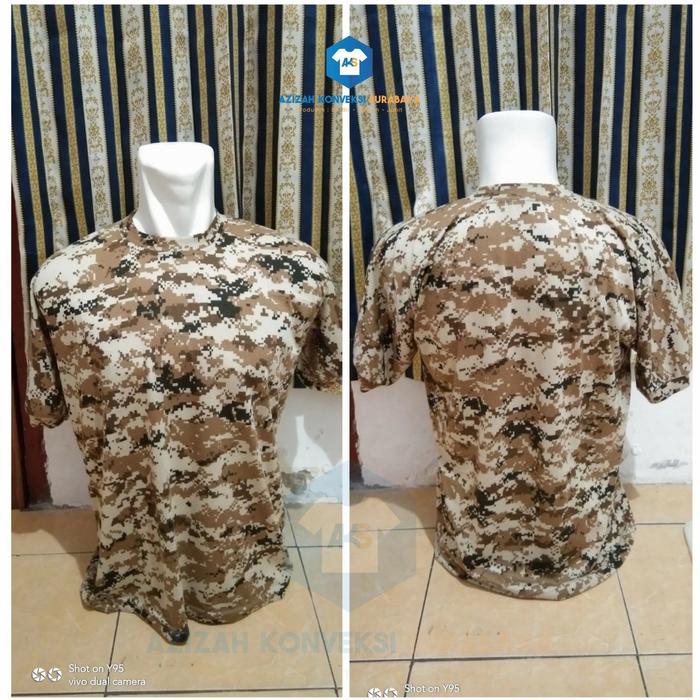 Gambar kaos loreng gurun digital - Coklat Army, all size dari Azizah Konveksi Surabaya undefined Tokopedia