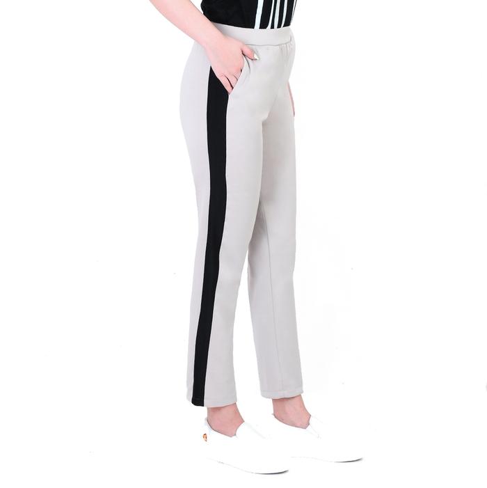 Gambar Celana Panjang List Pinggir Wanita Model Terbaru - Jfashion Noriko - Titanium, M dari Jfashion_NEW undefined Tokopedia