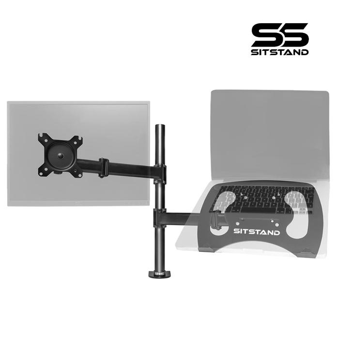 Gambar Sitstand Laptop Combo Bracket Dual Monitor Arm Stand - COMBO1 dari SitStand undefined Tokopedia