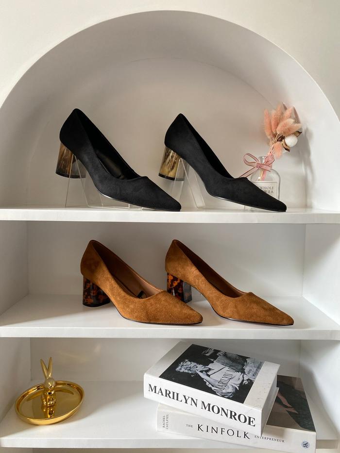 Jual Sepatu Heels Wanita Murah Zara Leopard Heels Hitam, 39