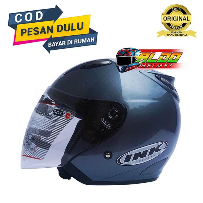 Gambar HELM INK CENTRO JET SOLID ALL GRAY/ABU-ABU MUDA ORIGINAL - M dari aldohelm2 undefined Tokopedia