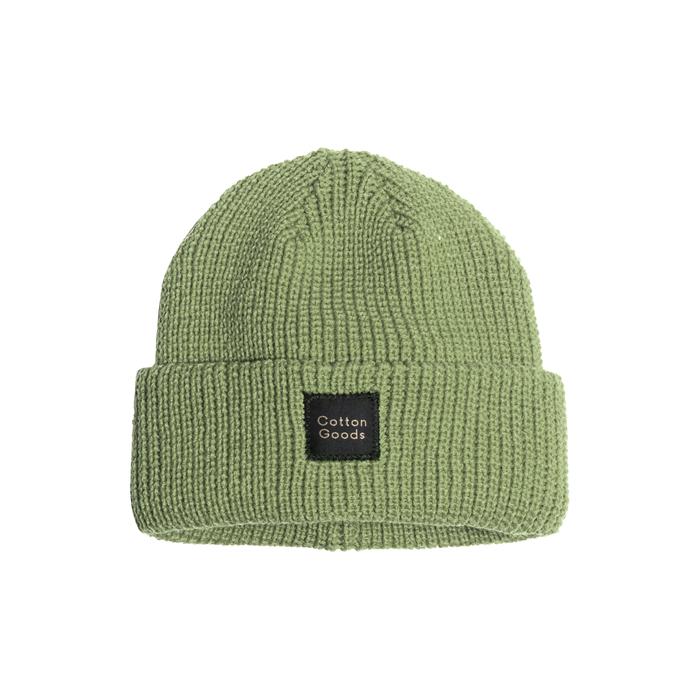 Cotton Goods Green Mint Beanie Hat 