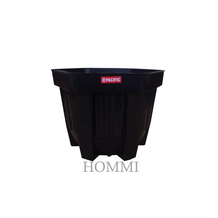 Gambar Pot Tanaman Model Hexagon Pasific HEA1 - Hitam dari Hommi.Mart Kota Bandung Tokopedia
