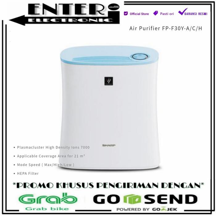 Gambar SHARP FP F30Y A C H - AIR PURIFIER SHARP FPF30Y A C H PLASMACLUSTER - Aqua Blue dari Enter Electronic undefined Tokopedia