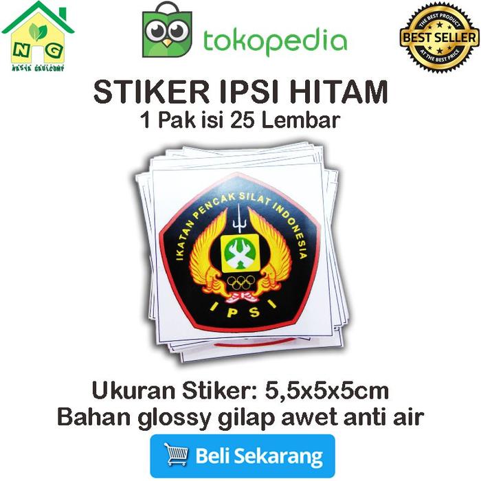 Gambar Stiker Logo Pencak Silat IPSI Ikatan Pencak Silat Indonesia - IPSI Hitam dari Nasya Gaulcomp undefined Tokopedia
