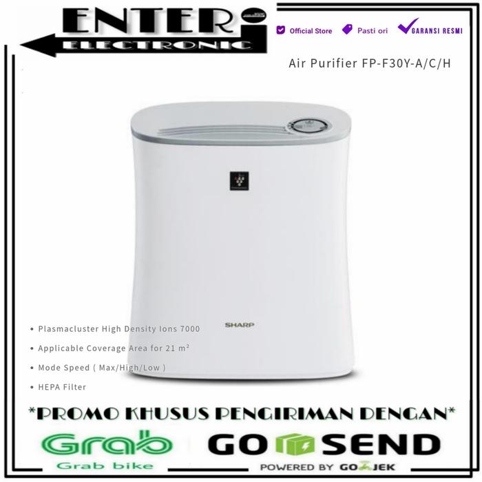 Gambar SHARP FP F30Y A C H - AIR PURIFIER SHARP FPF30Y A C H PLASMACLUSTER - Grey dari Enter Electronic undefined Tokopedia