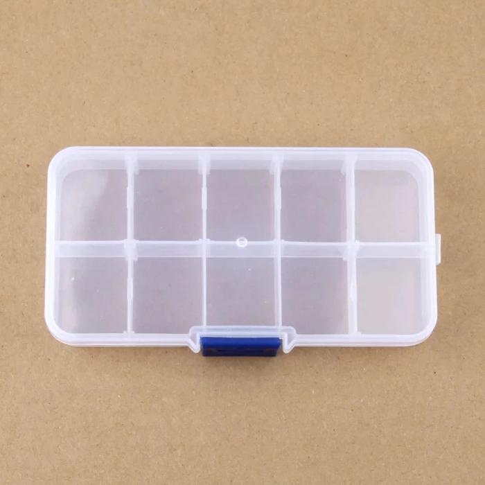Gambar Kotak Sekat Plastik Storage Box Penyimpanan Manik Manik - 10 sekat dari Toko Kerajinan DIY undefined Tokopedia