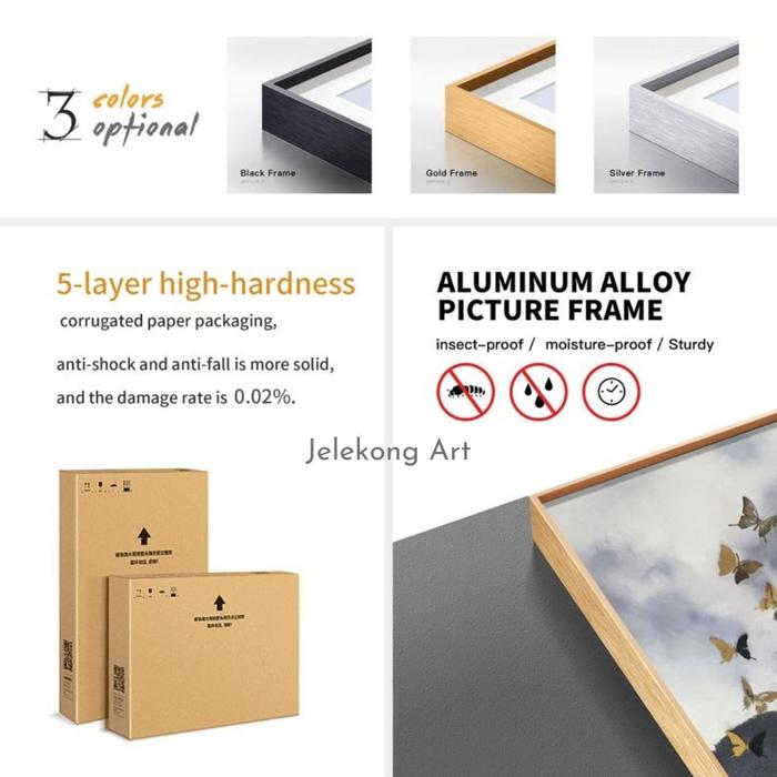 Gambar Lukisan Minimalis Modern Abstrak Polygon Asli Lukisan Tangan 09 - Frame Putih dari Jelekong Art undefined Tokopedia