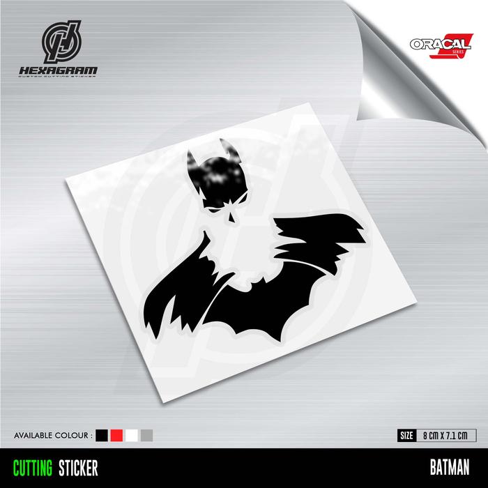 Gambar Cutting Sticker Batman Silhouette | Stiker Batman Silhouette |Batman - Hitam dari Hexagram Stiker undefined Tokopedia