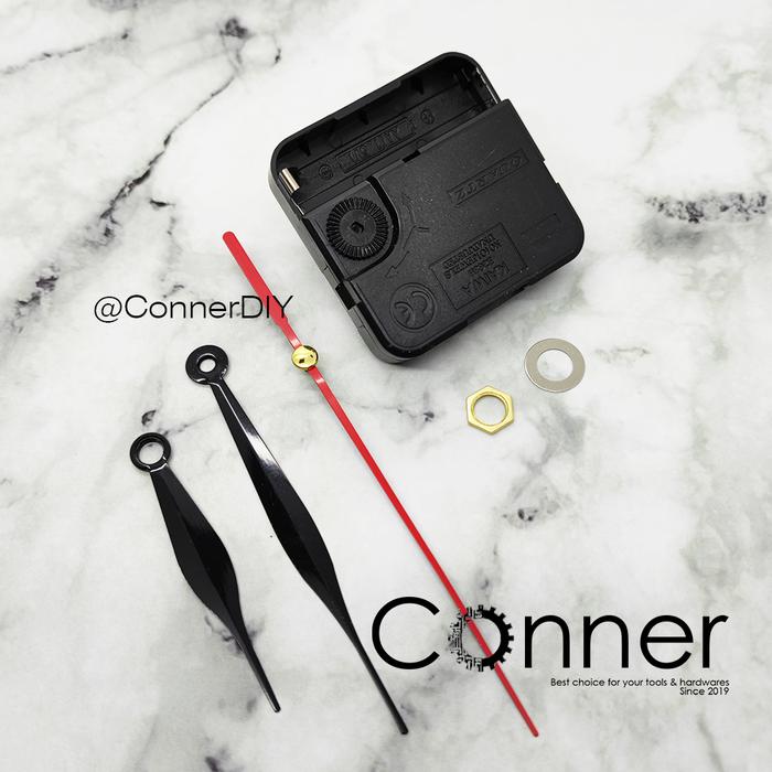 Gambar Mesin Jam Dinding DIY Replacement Silent Quartz Black - Mesin Saja, STD Swipe dari Conner Hardware undefined Tokopedia