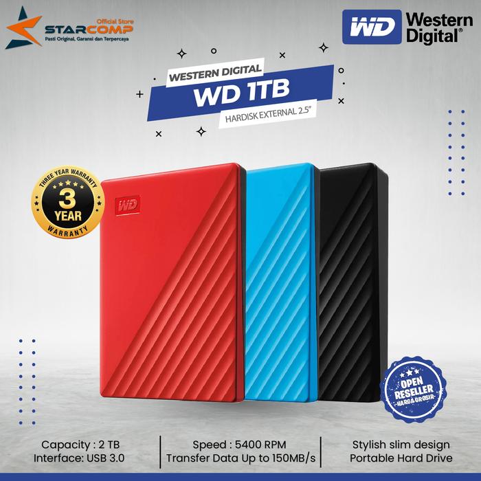 Gambar HDD External Portabel WD My Passport 1TB dari Starcomp Origin undefined Tokopedia