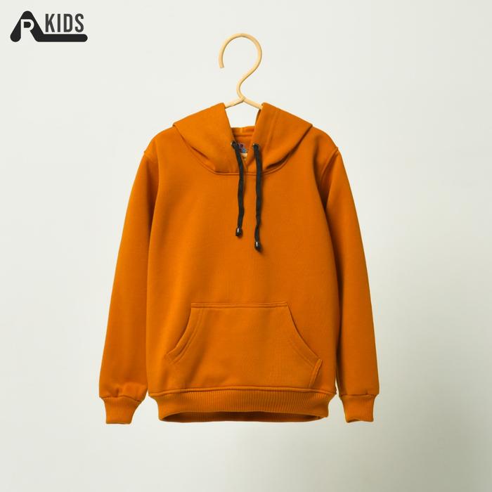 Orange Hoodie Anak Polos Odell Jaket Anak Laki-Laki Dan Perempuan