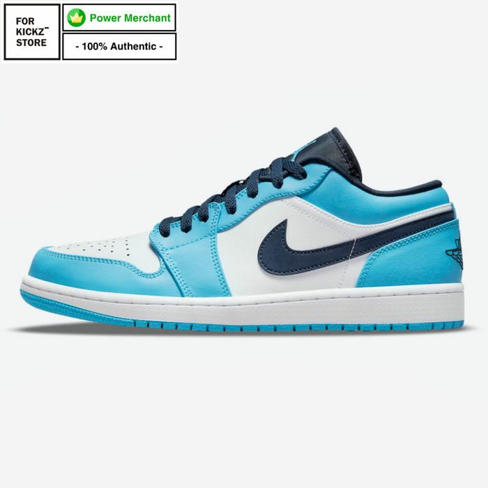 Jual NIKE AIR JORDAN LOW UNC WHITE UNIVERAITY BLUE BLACK 40