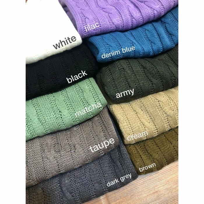 Gambar SWETER CABLE KNIT VEST || BAJU WANITA - Putih dari Toko RYKY COLLECTION undefined Tokopedia