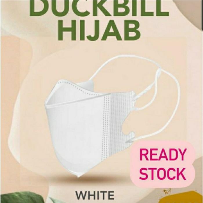 Gambar MASKER DUCKBILL HIJAB MASKER HIJAB DUCKBILL EARLOOP ISI 50 MASKER - Putih, L dari alyaacc-27 undefined Tokopedia