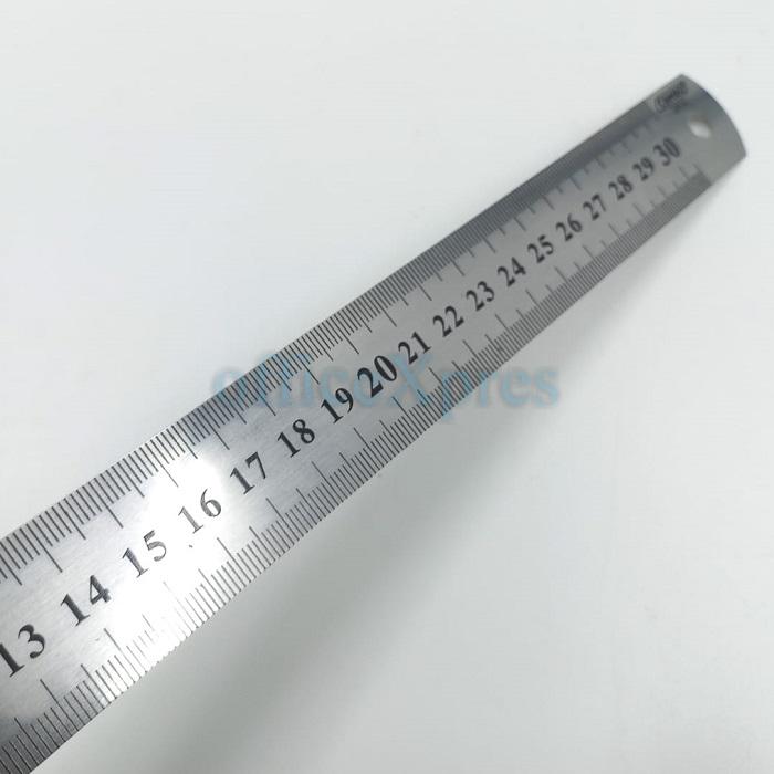 Gambar Penggaris Besi 30 CM / Rol Besi / Mistar Besi / Penggaris Stainless - inch dari officeXpres undefined Tokopedia