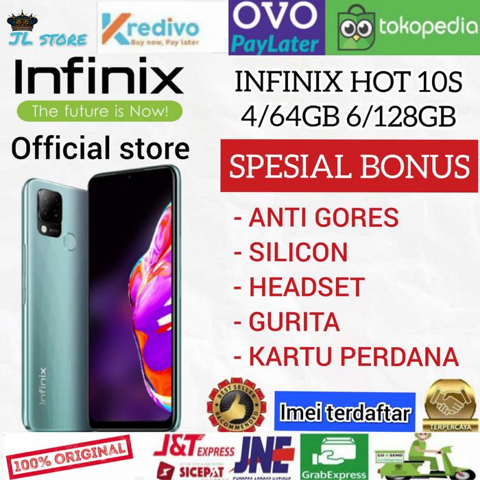 Jual INFINIX HOT 10S RAM 6GB 128GB 4GB 64GB GARANSI RESMI INFINIX