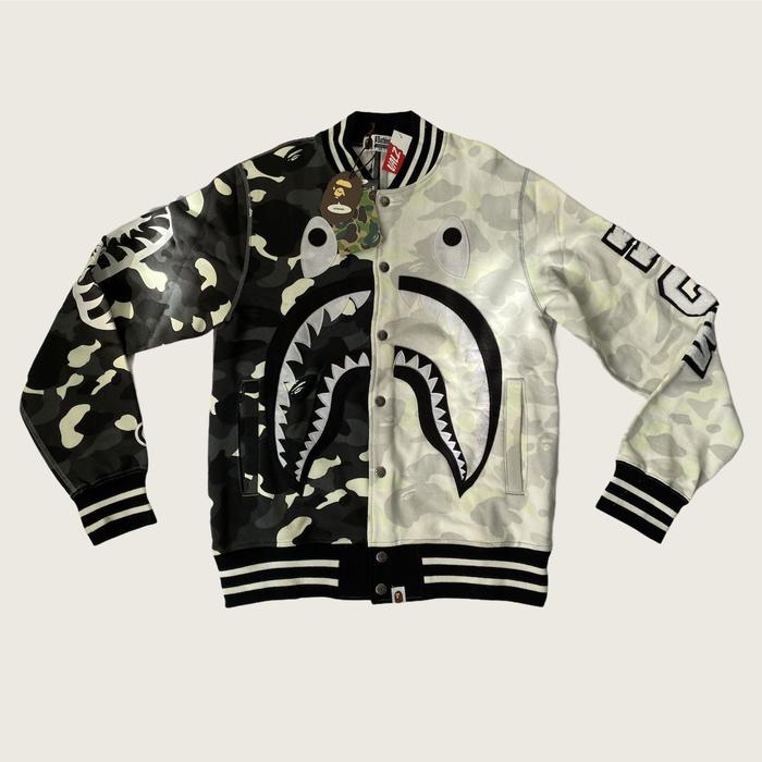 camo letterman jacket