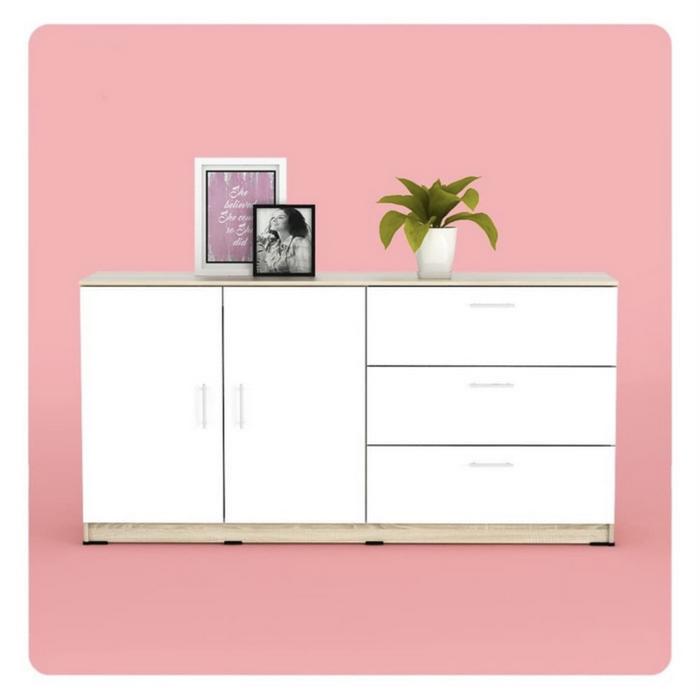 Gambar Lemari Cabinet Buffet Rak Serbaguna Meja TV Buffet Dapur Alba SB 150 - Sonoma dari Furnie id undefined Tokopedia