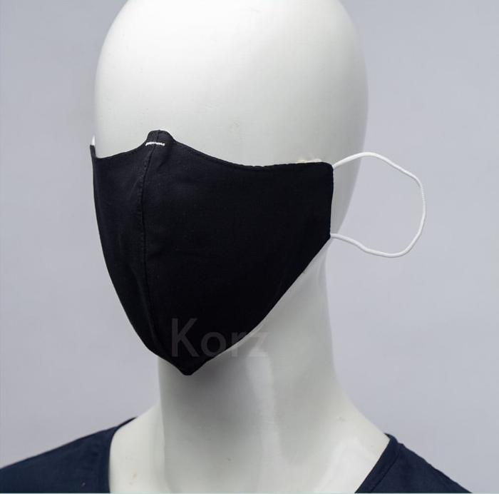 Gambar BlueButton 5 Pc Masker Kain 2 Ply Anti Air - earloop black dari BlueButton Kota Cimahi Tokopedia