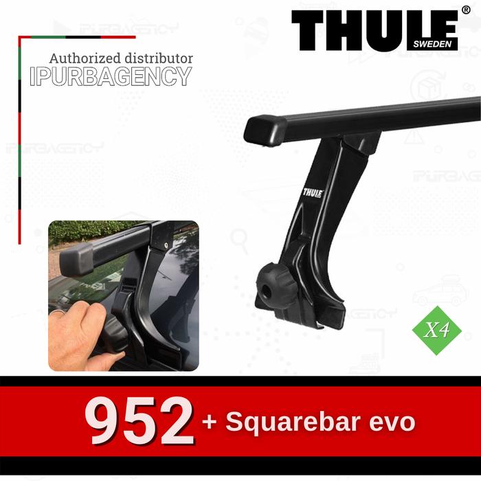 Jual Thule Cross bar Rain gutter Talang air Foot set 953-1