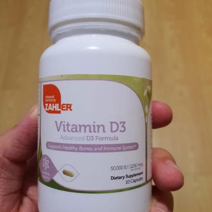 Gambar Zahler, Vitamin D3 , 50,000IU 50000 iu 50,000 iu - 10 caps dari Amanda Beauty Care shop 888 undefined Tokopedia