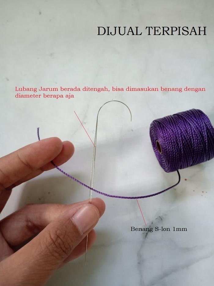 Gambar Jarum Payet Bead Spinner - Jarum Pendek dari Studio Manik undefined Tokopedia